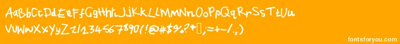フォントJh.Php – オレンジの背景に白い文字