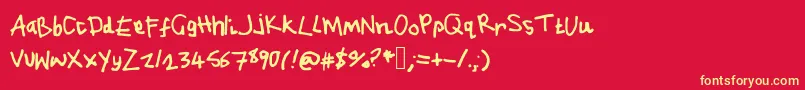 Jh.Php Font – Yellow Fonts on Red Background