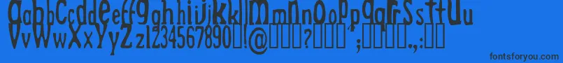 Drekl Font – Black Fonts on Blue Background