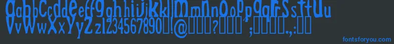 Drekl Font – Blue Fonts on Black Background