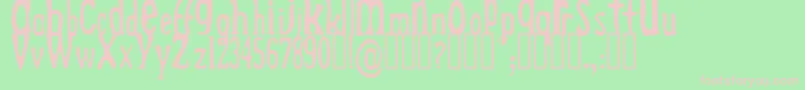 Drekl Font – Pink Fonts on Green Background