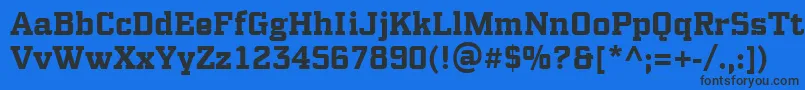 PfsynchproBold Font – Black Fonts on Blue Background