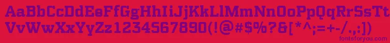 PfsynchproBold Font – Purple Fonts on Red Background