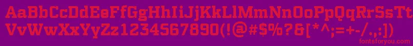 PfsynchproBold Font – Red Fonts on Purple Background