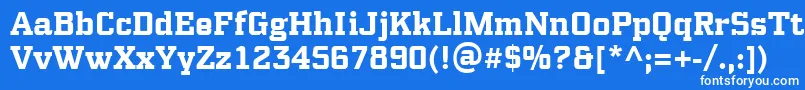 フォントPfsynchproBold – 青い背景に白い文字