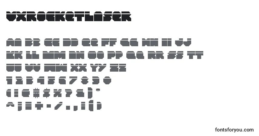 Fuente Vxrocketlaser - alfabeto, números, caracteres especiales