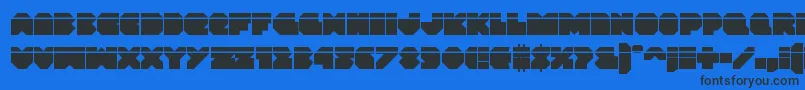 fuente Vxrocketlaser – Fuentes Negras Sobre Fondo Azul