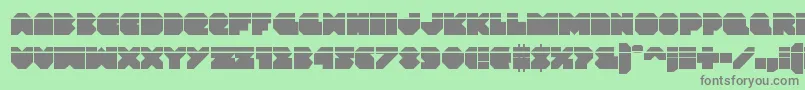 Vxrocketlaser Font – Gray Fonts on Green Background