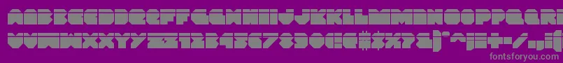 フォントVxrocketlaser – 紫の背景に灰色の文字