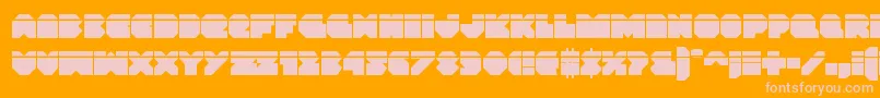 Vxrocketlaser Font – Pink Fonts on Orange Background