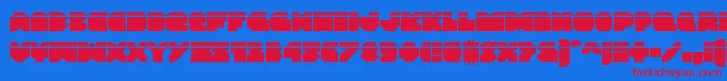 Vxrocketlaser Font – Red Fonts on Blue Background