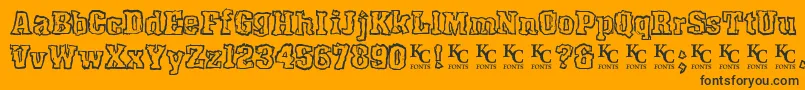 Rockyshoredemo Font – Black Fonts on Orange Background