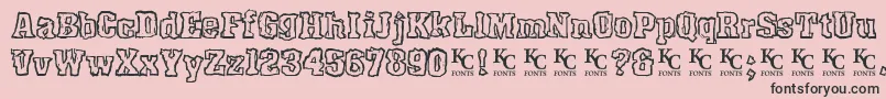 Rockyshoredemo Font – Black Fonts on Pink Background