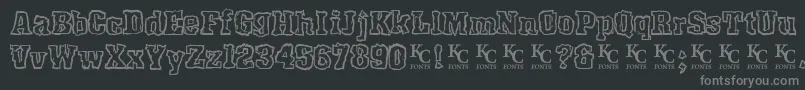 Rockyshoredemo Font – Gray Fonts on Black Background