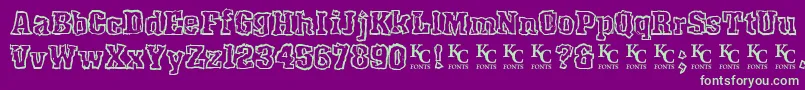 Rockyshoredemo Font – Green Fonts on Purple Background