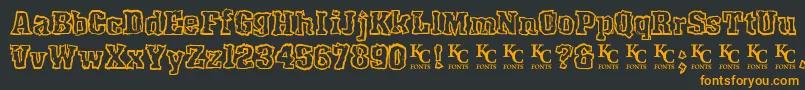 Rockyshoredemo Font – Orange Fonts on Black Background