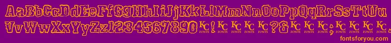 Rockyshoredemo Font – Orange Fonts on Purple Background