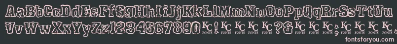 Rockyshoredemo Font – Pink Fonts on Black Background