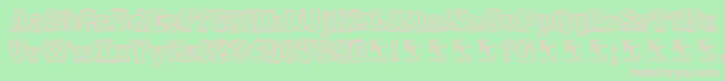 Rockyshoredemo Font – Pink Fonts on Green Background