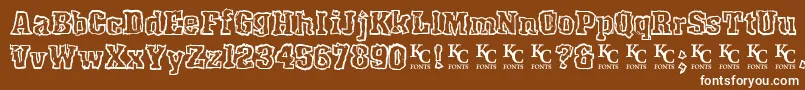 Rockyshoredemo Font – White Fonts on Brown Background