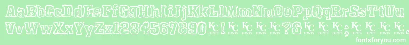 Rockyshoredemo Font – White Fonts on Green Background