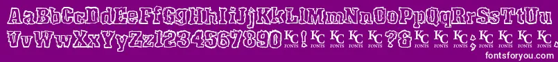 フォントRockyshoredemo – 紫の背景に白い文字