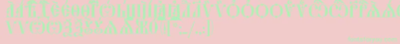 fuente StarouspenskayaCapsUcs – Fuentes Verdes Sobre Fondo Rosa
