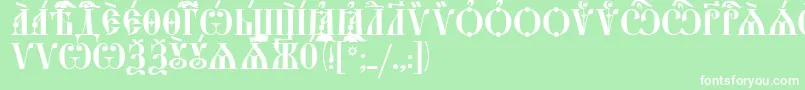 StarouspenskayaCapsUcs Font – White Fonts on Green Background