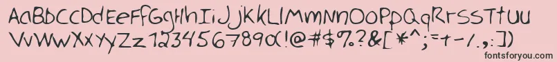 LukaRegular Font – Black Fonts on Pink Background