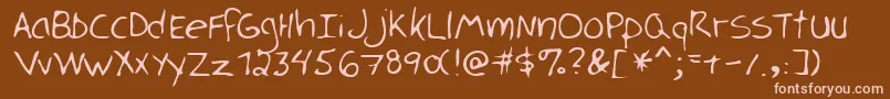 LukaRegular Font – Pink Fonts on Brown Background