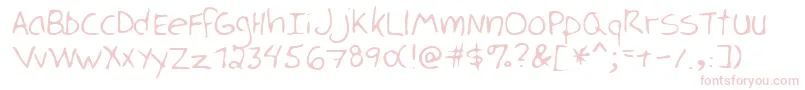LukaRegular Font – Pink Fonts on White Background