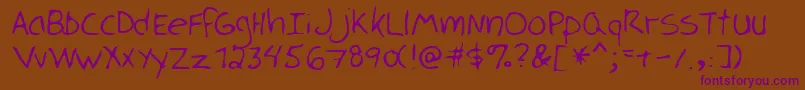 LukaRegular Font – Purple Fonts on Brown Background