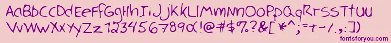 LukaRegular Font – Purple Fonts on Pink Background