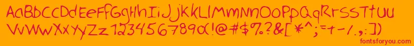 LukaRegular Font – Red Fonts on Orange Background