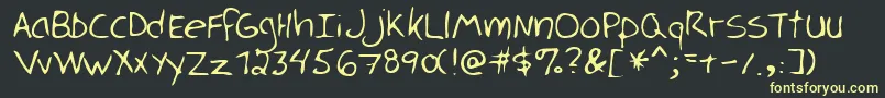 LukaRegular Font – Yellow Fonts on Black Background