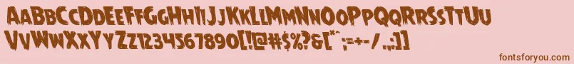 Mrsmonsterleft Font – Brown Fonts on Pink Background