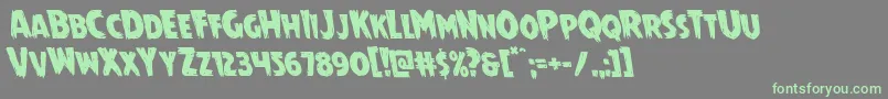 Mrsmonsterleft Font – Green Fonts on Gray Background