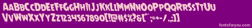 Mrsmonsterleft Font – Pink Fonts on Purple Background