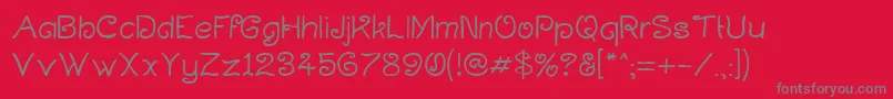 Curlmudg Font – Gray Fonts on Red Background