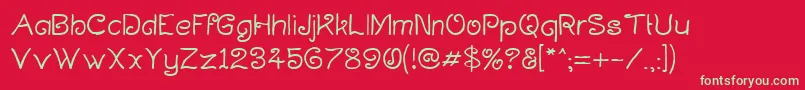 Curlmudg Font – Green Fonts on Red Background