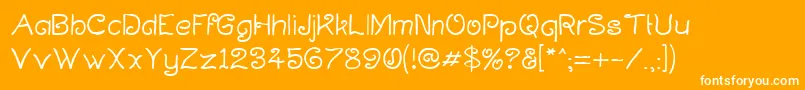 Curlmudg Font – White Fonts on Orange Background