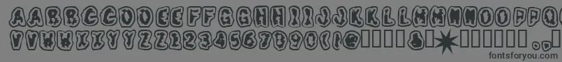 Grunt-Schriftart – Schwarze Schriften auf grauem Hintergrund
