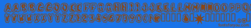 Police Grunt – polices brunes sur fond bleu