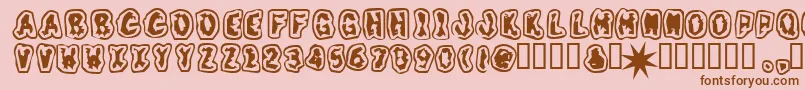 Grunt Font – Brown Fonts on Pink Background