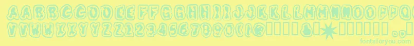 Weitere Informationen zur Grunt-Schriftart Grunt-Schriftart – Grüne Schriften auf gelbem Hintergrund