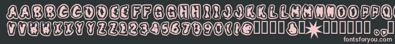 Weitere Informationen zur Grunt-Schriftart Grunt-Schriftart – Rosa Schriften auf schwarzem Hintergrund