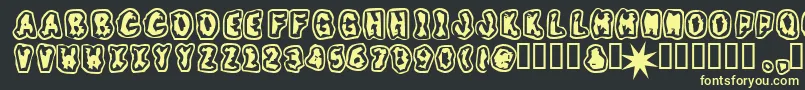 Grunt Font – Yellow Fonts on Black Background