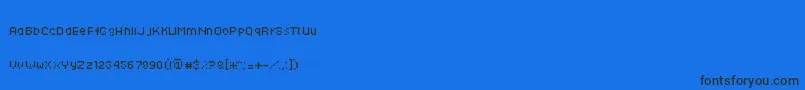 Techkr Font – Black Fonts on Blue Background