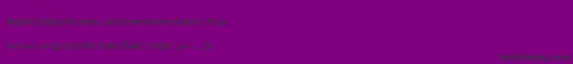 Techkr-fontti – mustat fontit violetilla taustalla