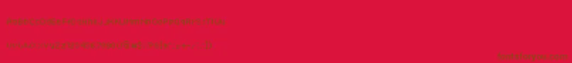 Techkr Font – Brown Fonts on Red Background